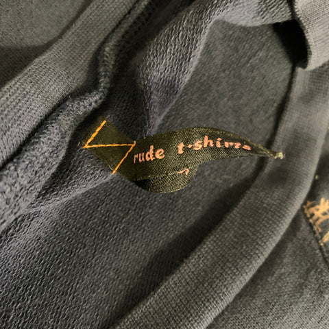RUDE Size M Blue Brown Bug Crew Neck Pullover