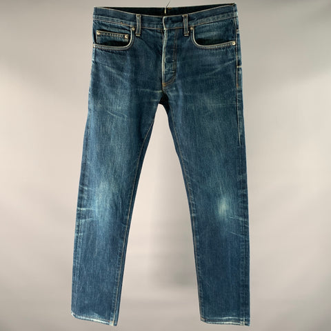 DIOR Size 29 Blue Medium Wash Cotton Slim Jeans