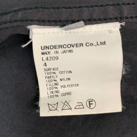 UNDERCOVERISM Size L Black Cotton Nylon Quilted Sleeves Trucker Jacket
