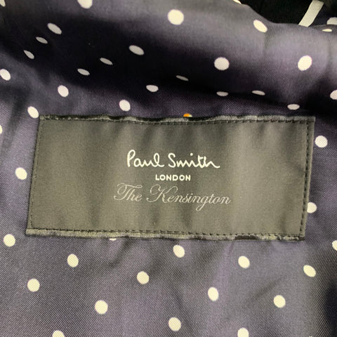 PAUL SMITH Size 40 Black Viscose Cotton Notch Lapel Sport Coat