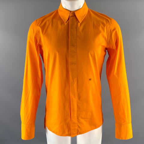 WALES BONNER Size S Orange Cotton Long Sleeve Shirt
