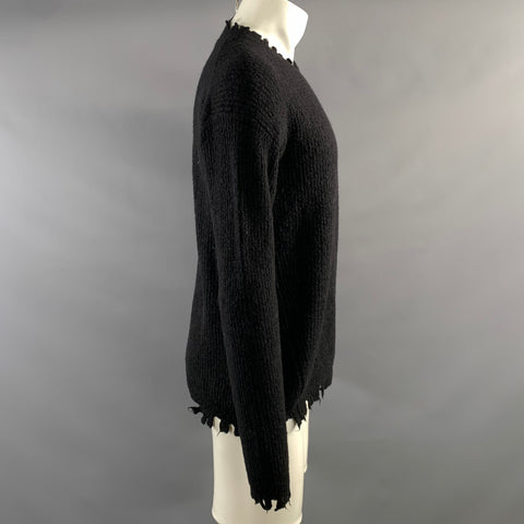 UMA WANG Size M Black Knit Wool Sweater