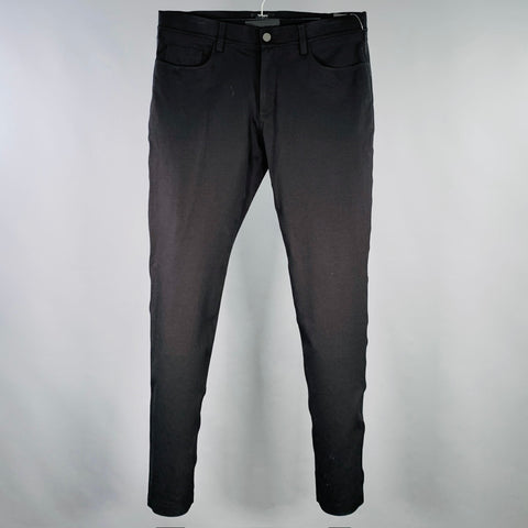 THEORY Size 33 Raffi Slim Fit Black Cotton Blend Five Pocket Casual Pants