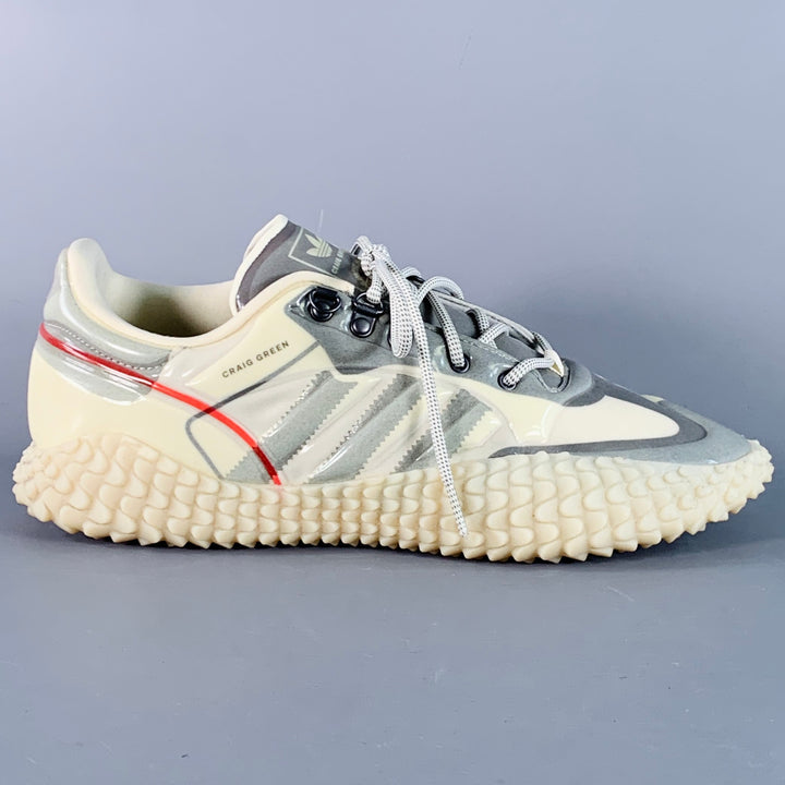 ADIDAS BY CRAIG GREEN Size 10 Beige Grey Low Top Chunky Sole Sneakers