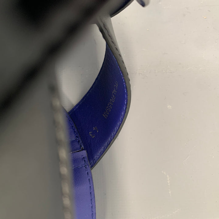 BURBERRY Size 10 Black Leather Sandals