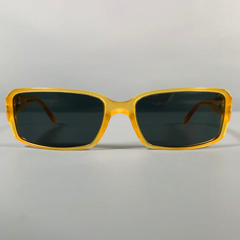 SALVATORE FERRAGAMO Yellow Rectangle Sunglasses