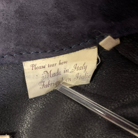 LEVI'S Size M Navy Suede Trucker Jacket