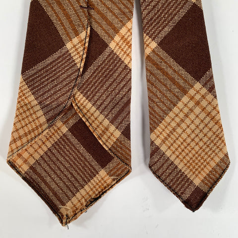 RRL by RALPH LAUREN Brown Light brown Plaid Wool Tie