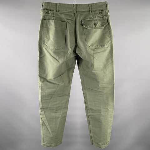 ENGINEERED GARMENTS Size 32 Green Khaki Cotton Military Casual Pants