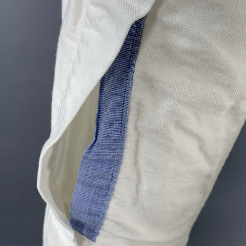 SAULT Size S White Cotton One Pocket Long Sleeve Shirt