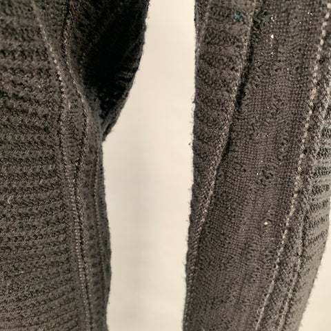 MARC JACOBS Cardigan boutonné en maille de laine et coton noir Taille M