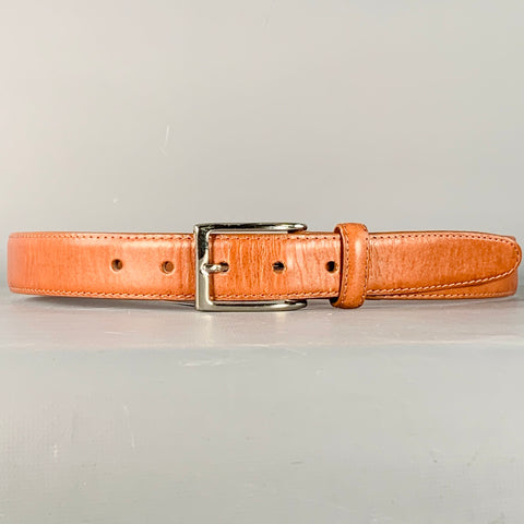 ALDEN Size 32 Brown Silver Leather Belt