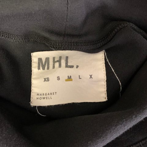 MARGARET HOWELL Size M Black Cotton High Collar Pullover