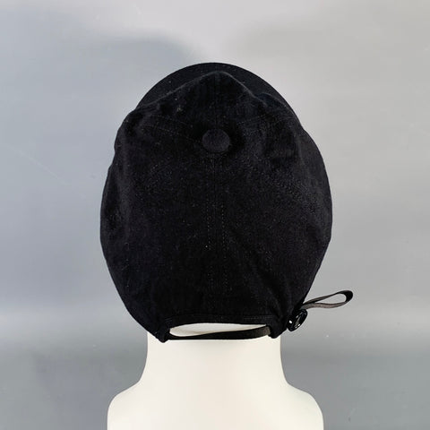 MAN-TLE One Size Black Cotton Canvas Baseball Cap