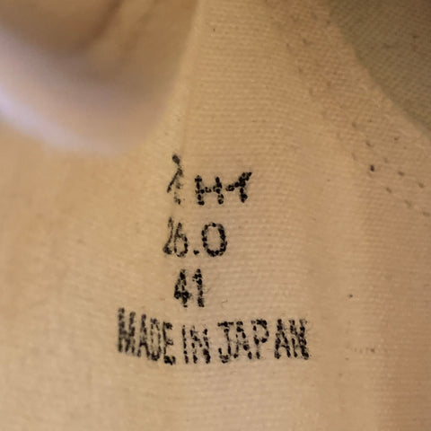 MAISON KITSUNE Size 8 White Gold Canvas High Top Sneakers