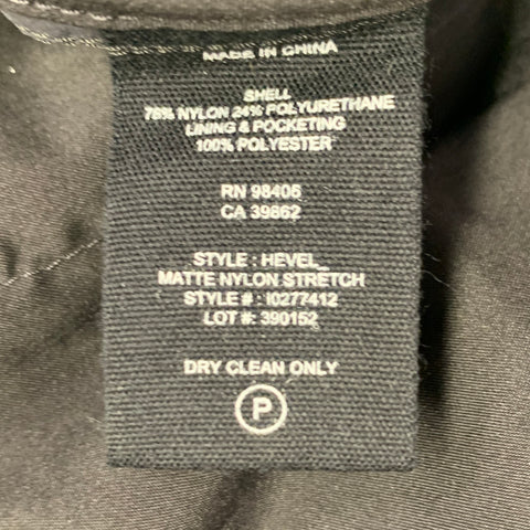 THEORY Size S Black Nylon Blend Zip Pockets Jacket