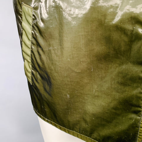 MR & MRS Parka veste vert olive chatoyant en coton mélangé, taille XS