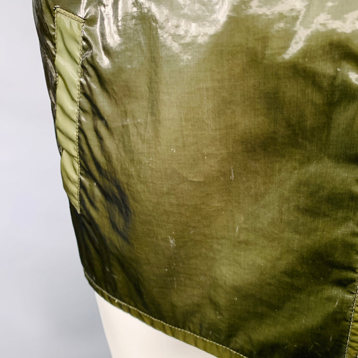 MR & MRS Size XS Green Olive Shimmery Cotton Blend Parka Jacket