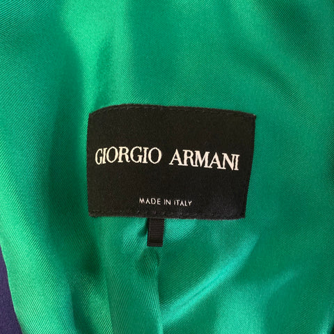 GIORGIO ARMANI Size M Silk Blend Geometric Jacket