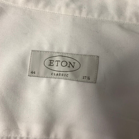 ETON Size XL White Cotton French Cuff Long Sleeve Shirt