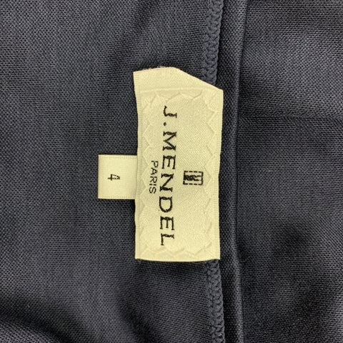 J.MENDEL Top de vestir sin mangas de tejidos mixtos de seda azul marino talla 4