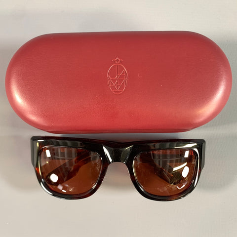 JACQUES MARIE MAGE Brown Tortoiseshell  Sunglasses