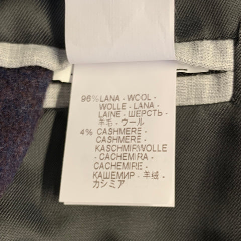 BRUNELLO CUCINELLI Size 48 Purple Wool Cashmere Coat