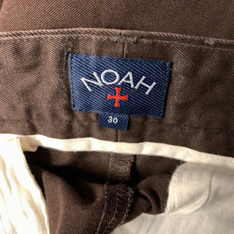 NOAH Size 30 Pink Brown Color Block Cotton Straight leg Casual Pants