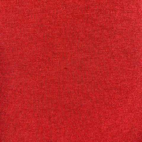MASSIMO DUTTI Size L Red Cotton Silk Cashmere V-Neck Pullover