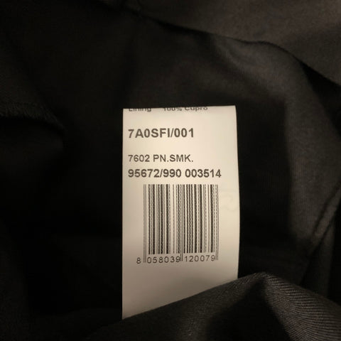 ISAIA Chest Size 46 Black Red Wool Peak Lapel 38 36 Tuxedo