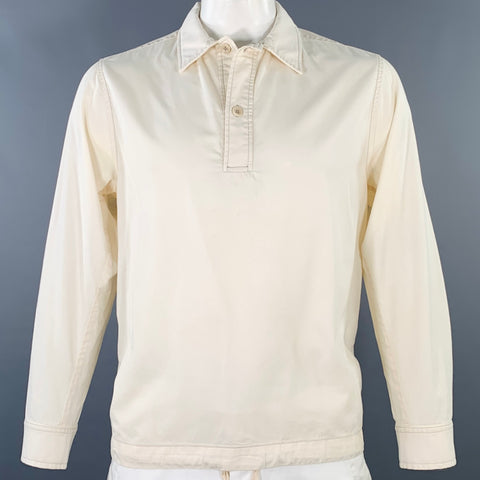NORSE PROJECTS Size S Lund Cream Cotton Natural Dyed Half Placket Pullover