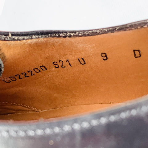 SALVATORE FERRAGAMO Size 9 Black Leather Derby Lace-Up Shoes