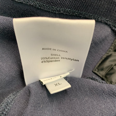 AZTECH MOUNTAIN Size XL Navy Black Cotton Blend Buttoned Polo