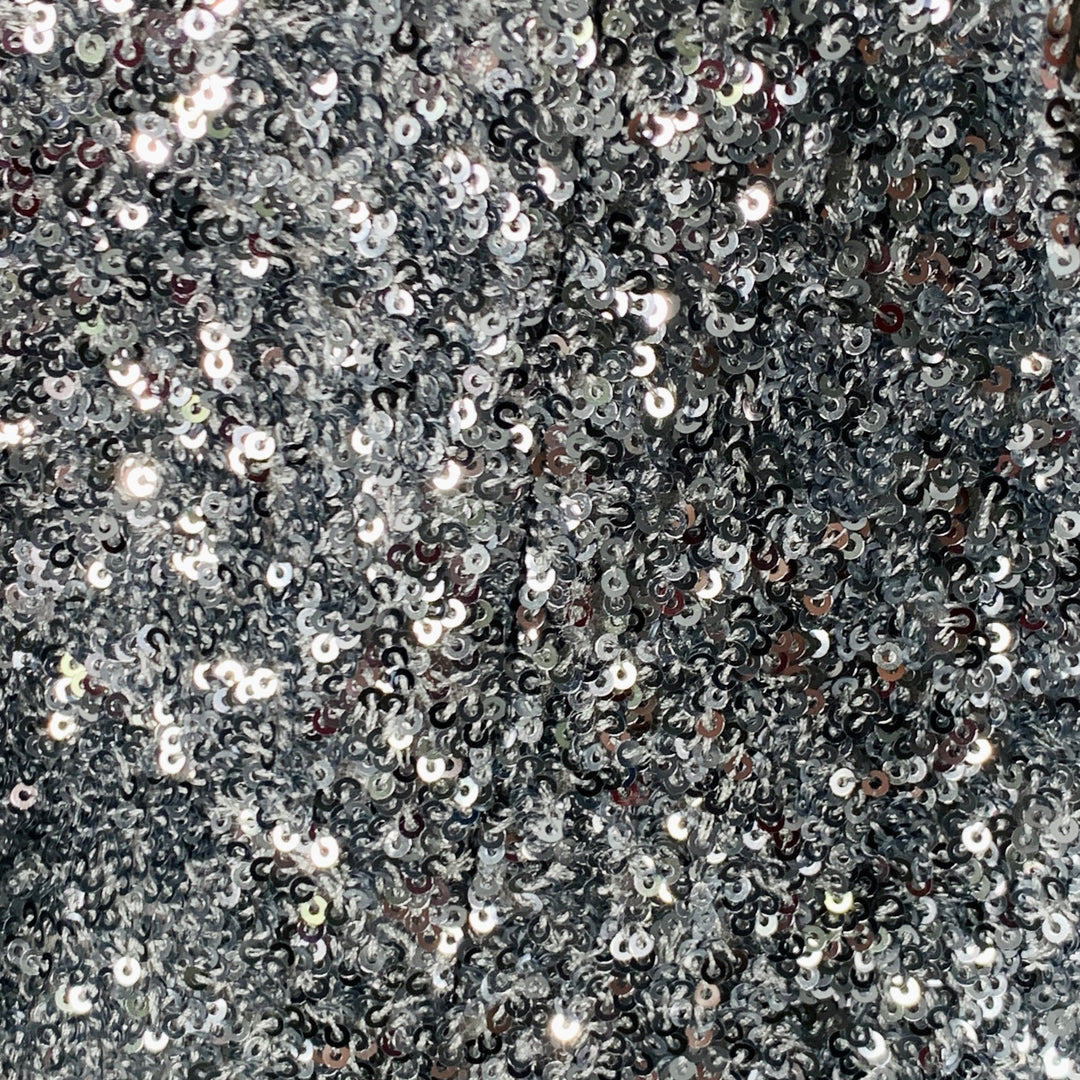 ZADIG & VOLTAIRE Size S Vivi Silver Polyester Sequined Jacket Blazer