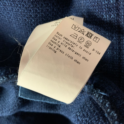 BLUE BLUE JAPAN Size M Blue Indigo Patchwork Cotton Open Front Coat