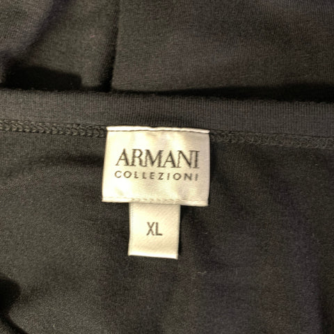 ARMANI COLLEZIONI Size XL Black Solid Lightweight T shirt