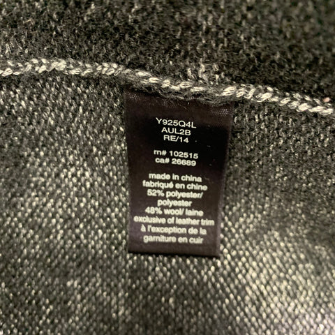 JOHN VARVATOS * U.S.A. Size L Black Silver Heather Polyester Wool Jacket