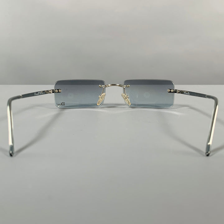 CHRISTIAN DIOR -Dior Monkey- Silver Metal Rimless Sunglasses