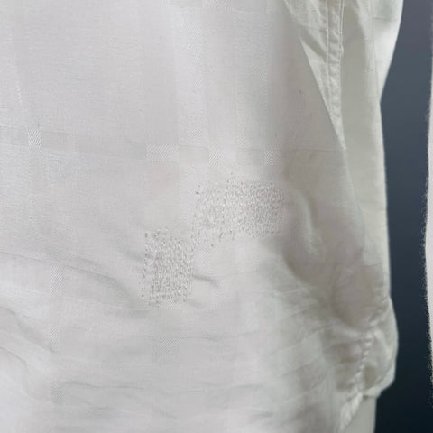 BURBERRY LONDON Size XL White Plaid Cotton Hidden Placket Long Sleeve Shirt
