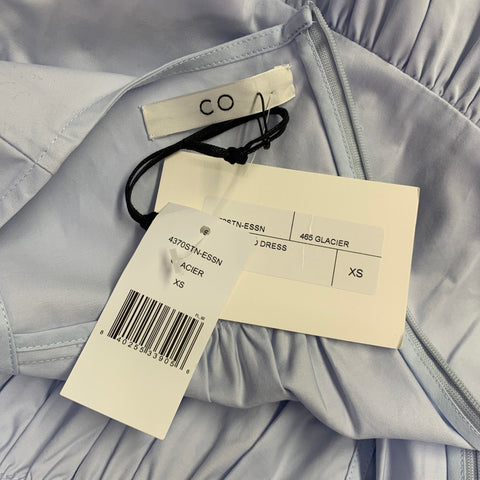 CO Size XS Blue Light Cotton Tiered Sleeveless Dress