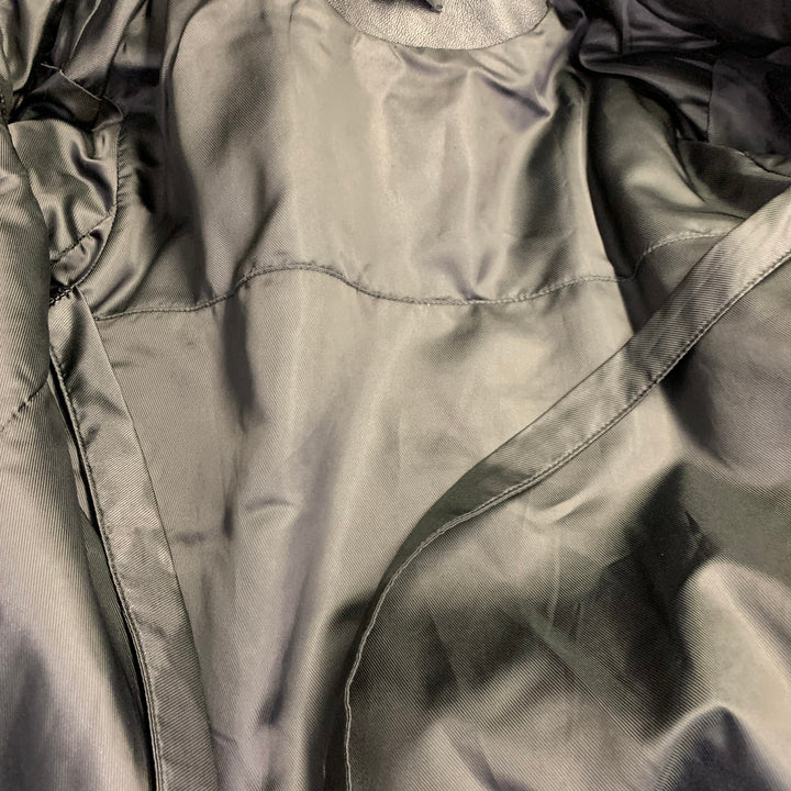 IRO Size M Hydo Black Leather Moto Racer Zip Up Jacket