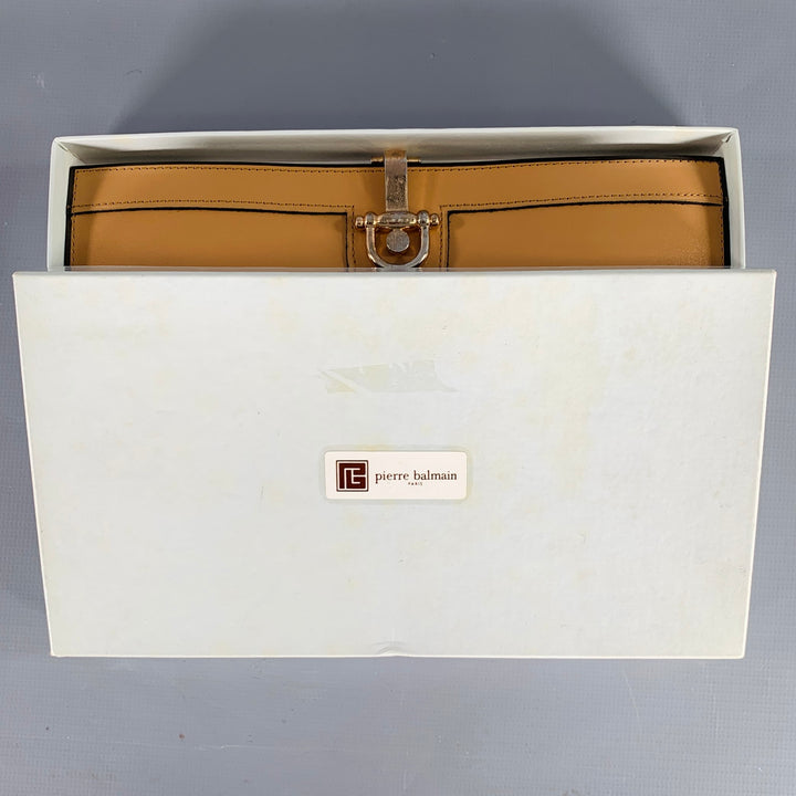 PIERRE BALMAIN Beige Gold Leather Wallet