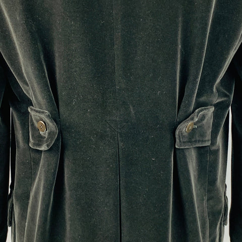 VERSACE JEANS COUTURE Size L Black Velvet Cotton Coat