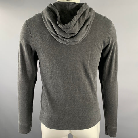 JAMES PERSE Size XS Grey Heather Supima Cotton Zip Up Hoodie