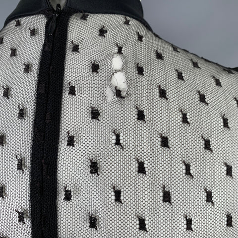 GIVENCHY Size S Black Lace Bows Long Sleeve Dress