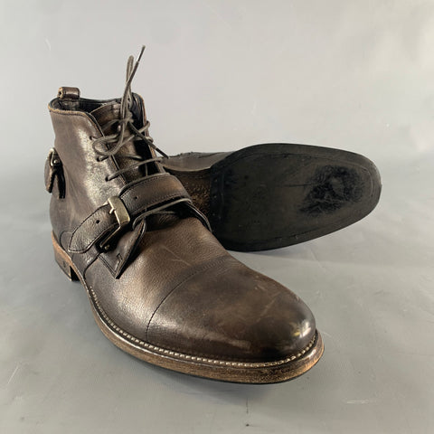 JOHN VARVATOS Size 9.5 Brown Leather Boots