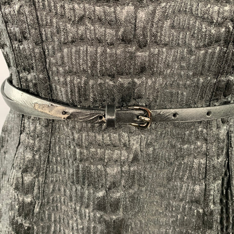 ELIE TAHARI Robe Midi Sans Manches en Mélange de Polyester Noir Taille 2