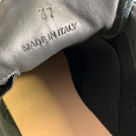 MAISON MARGIELA Size 8 Silver Black Glitter Lace Up Sneakers