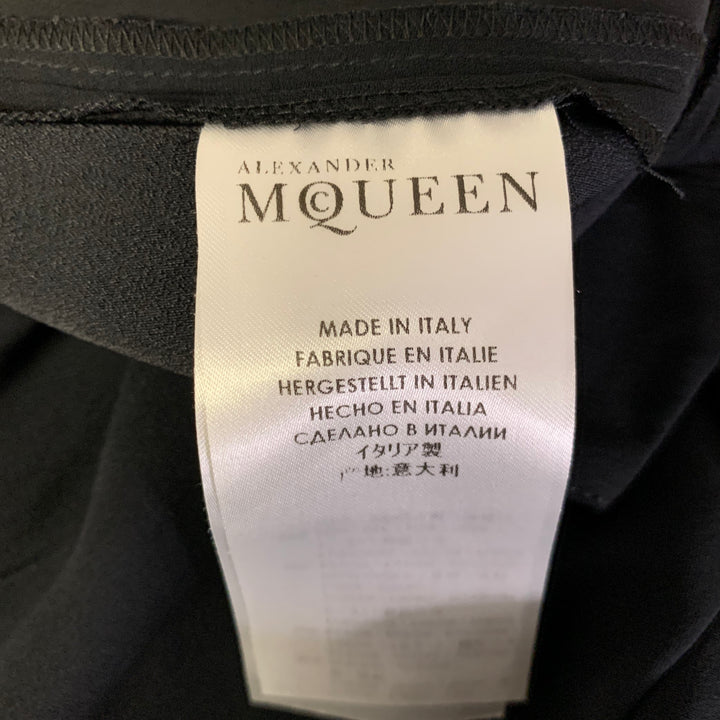 ALEXANDER MCQUEEN Size 2 Black Red Cuff Dress Pants
