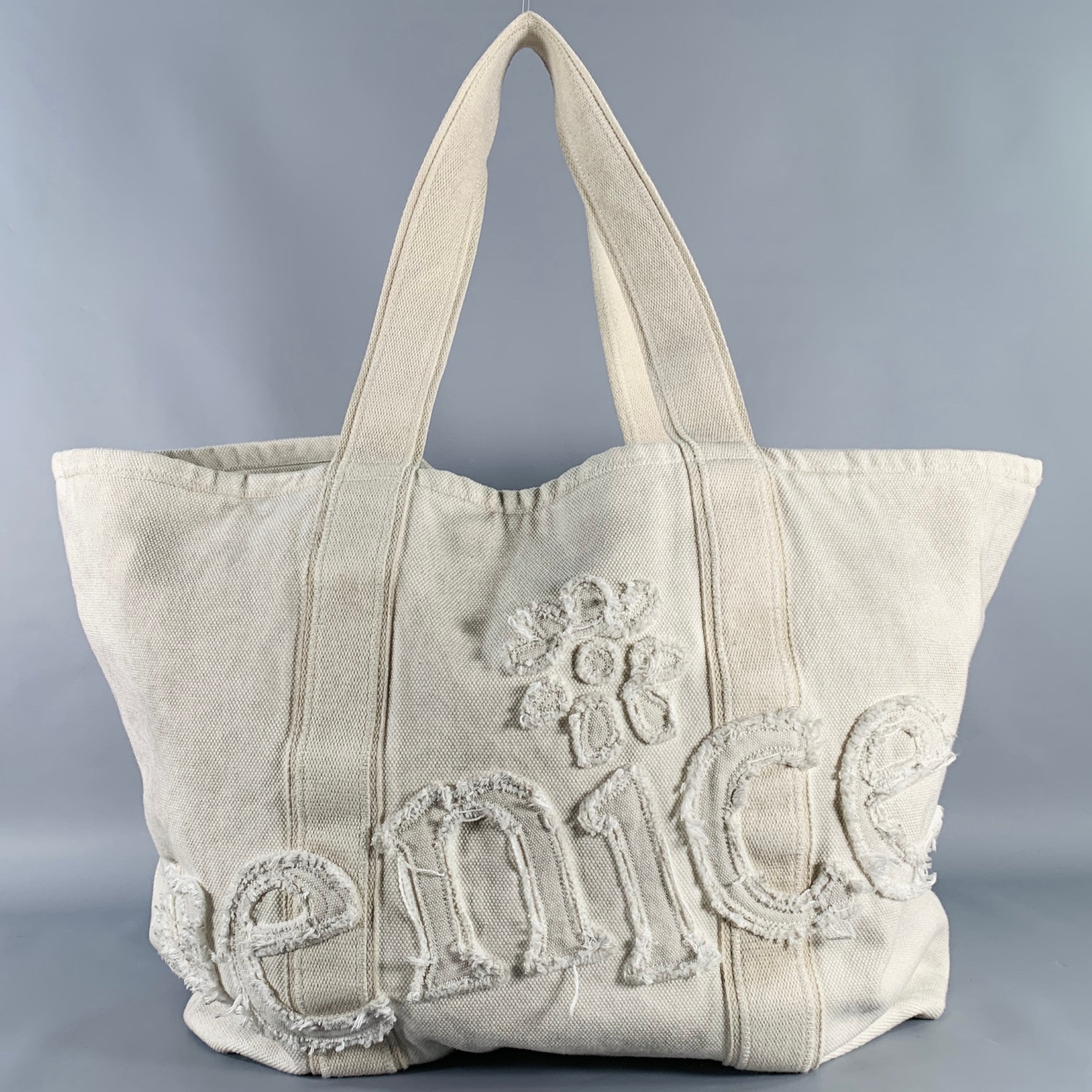 ERL AW24 Venice White Applique Organic Cotton Tote Bag – Sui